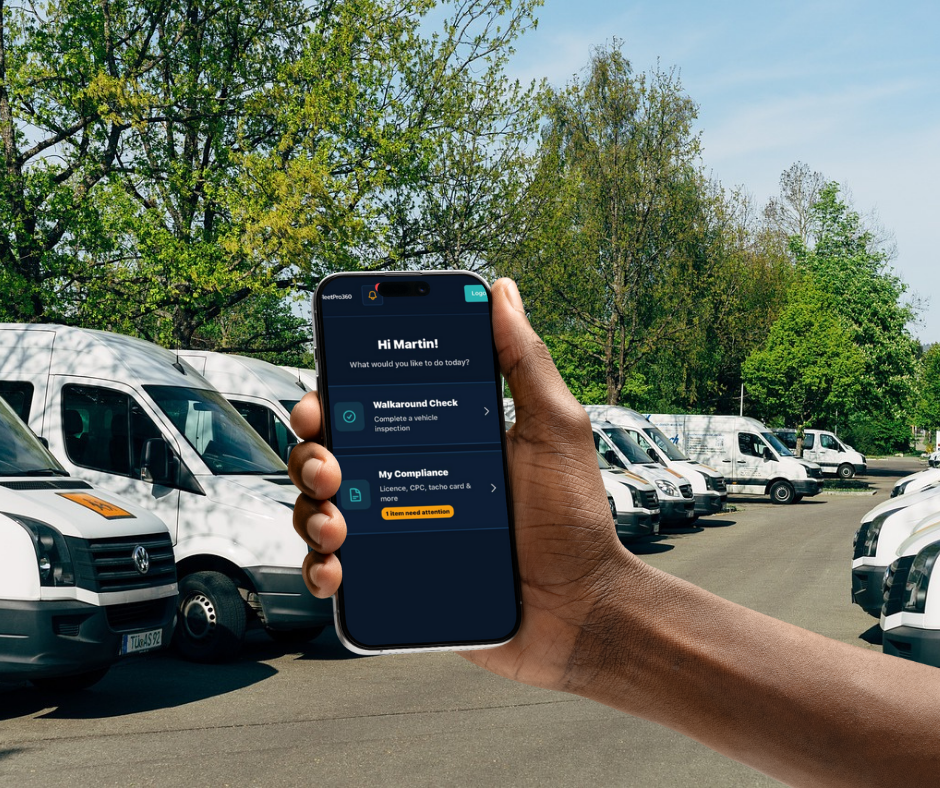 FleetPro360 digital walkaround check on mobile device