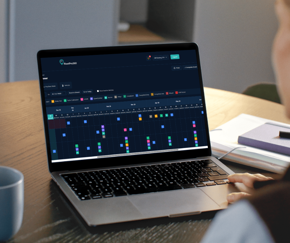 FleetPro360 maintenance planner calendar view